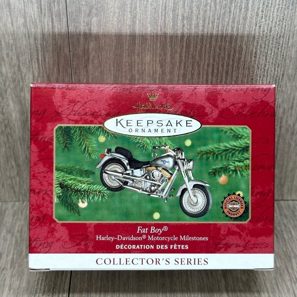 2000 Hallmark Keepsake Ornament Harley-Davidson Fat Boy Motorcycle Milestones